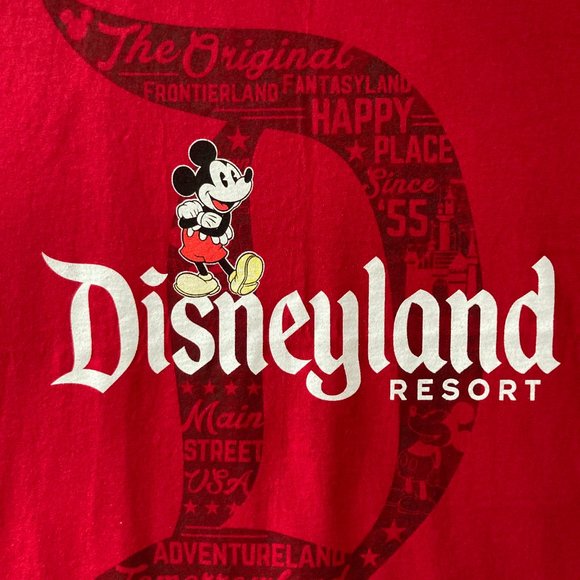 Disneyland Resort Disney Parks Muscle Tank Top Size 2XL Mens Womens Red Mickey - Picture 2 of 12